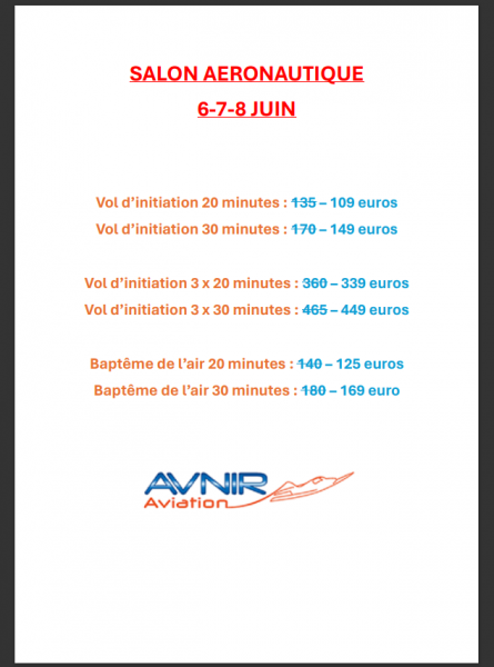 Salon aéronautique 6-7-8 juin 2024 à Lyon Bron dans le Rhône