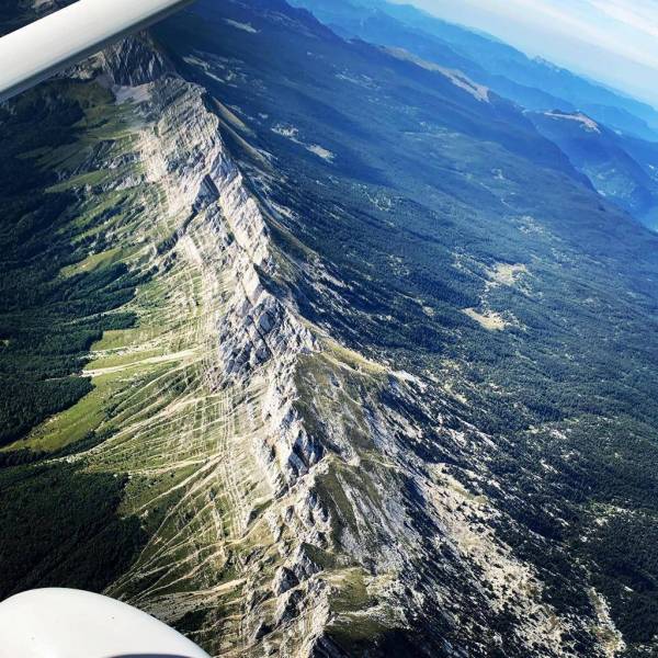 les alpes vue du ciel