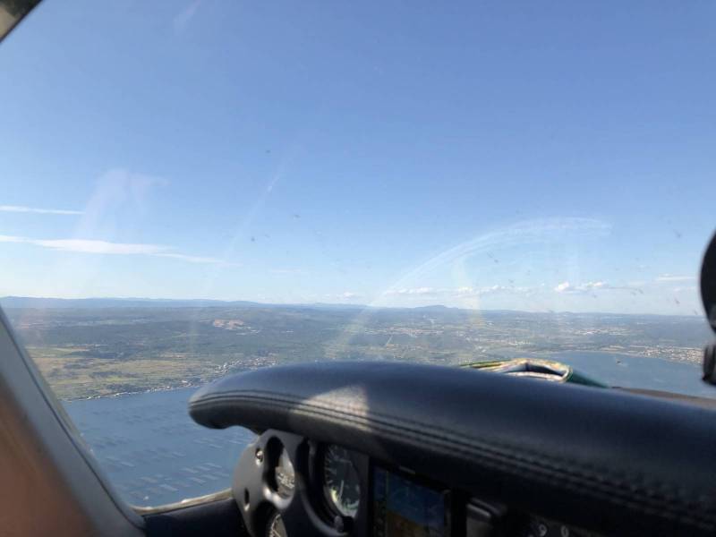 Le ciel vue d'un Cessna 172 Lyon